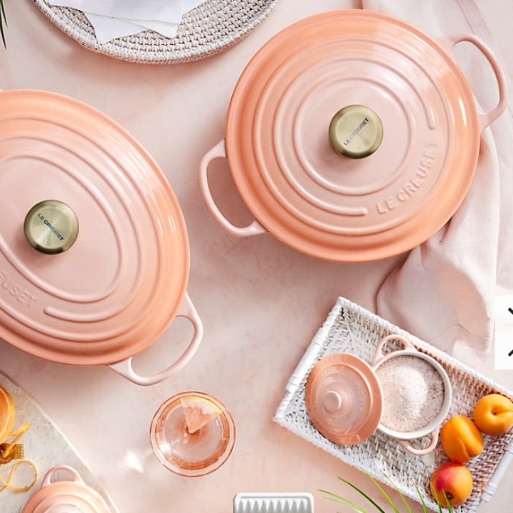 NEW!!! Le Creuset ® Signature 7.25-Qt. Peche Enameled Cast Iron Round Dutch Oven - Picture 5 of 16